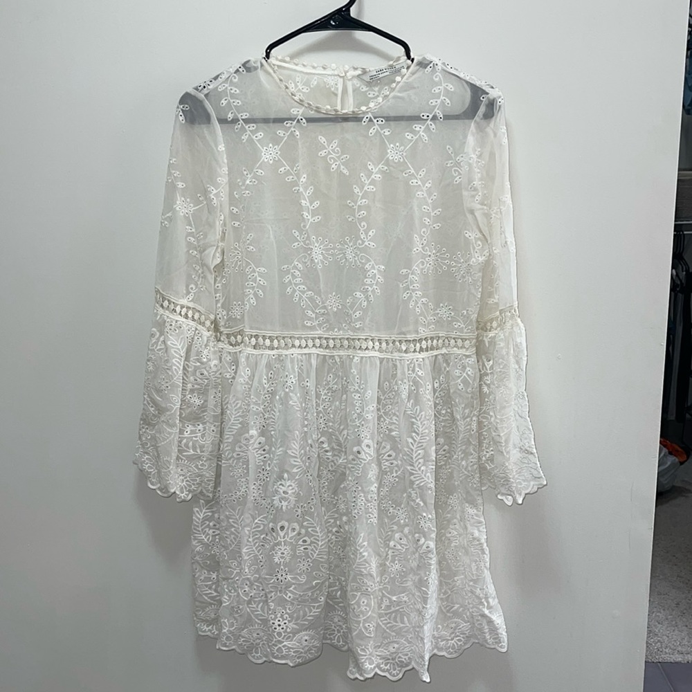 Zara Sheer White Dress